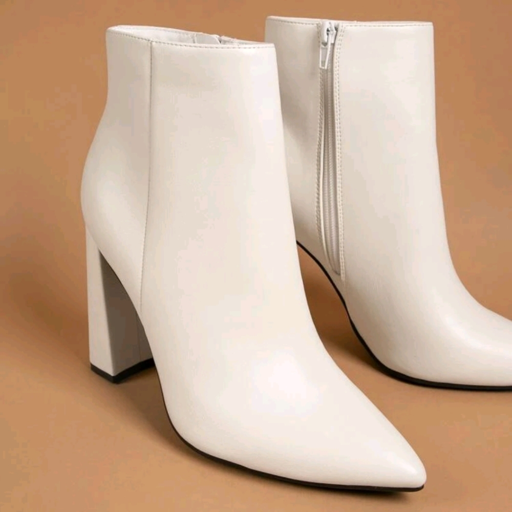 Block heel boots - vegan leather
